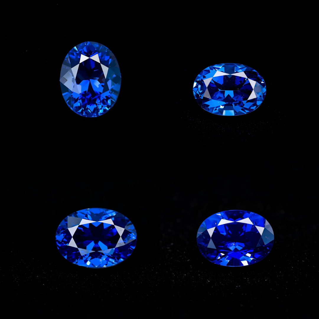 Stunning Ceylon blue sapphire gemstone with royal blue color and exceptional brilliance